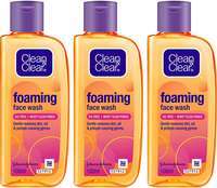  Clean & Clear Oil Free Foaming Face Wash (Pack of 3)