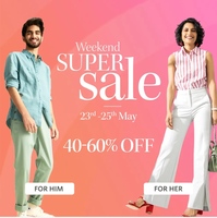 Myntra :- Weekend Super Sale 23rd - 25th May 40-60% Off