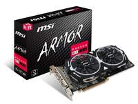 MSI Radeon RX 580 Armor OC 8GB VR Ready FinFET DirectX 12 Gaming Graphics Card

