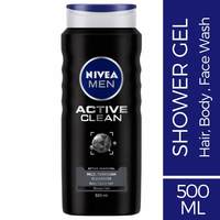 (Pantry) Nivea Men Active Clean Shower Gel, 500ml

