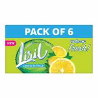 Liril Lemon & Tea Tree Oil Soap 125 g (Pack of 6)
