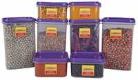 Laplast Plastic Storage Container, 8-Pieces, Purple