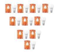 [Back Again] Halonix B22 10-Watt Led ASTRON Plus (Pack of 10, White, Round)