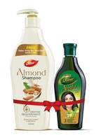 Dabur Almond Shampoo, 350ml with Free Amla Hair Oil, 275ml 

