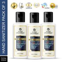 Khadi Organique Hand Sanitizer Bottle Aloe vera & Lemon (3 x 210 ml)