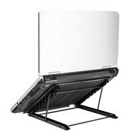 DEVZA Ventilated Laptop Stand, Universal Adjustable Size Lightweight Black 