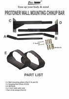 Protoner Wall Mounting Pull Up Chin up Bar with Ab Straps + 10% SBI Cards offer applicable