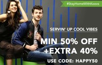 Min 50% Off + Extra 40% off men's And Women's Clothing
