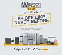W day sale on Whirlpool India - Till 31 at may (Instant discount of 3000 RS)