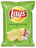 [wrong MRP] Lay's Potato Chips - American Style Cream & Onion - 167 g Pack @35