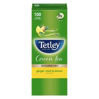 Tetley Green Tea Bags - Ginger, Mint & Lemon, 100 Bags