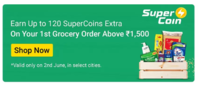 Earn 120 SuperCoins For 1st Grocery Order On Flipkart (Only On 2nd JUNE)