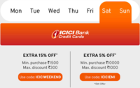 (Upcoming) : 15% Instant Discount Using ICICI Cards on TataCliq On Weekends (Sat-Sun)