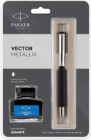 Parker vector metallix black with quink Fountain Pen