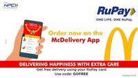 McDelivery app - Free Delivery using RuPay card