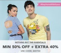 Min 50% Off + Extra 40% Off on men's And Women's Clothing