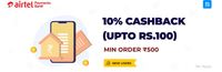 New User - Get 10% up to 100 on first transaction through Airtel on niki