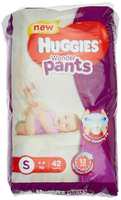 Huggies Wonder Pants Small Size Diapers (Pack of 2, 42 Counts per Pack) + apply 5 % coupon