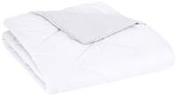 AmazonBasics Reversible Microfiber Comforter - Queen (86"x92") - White