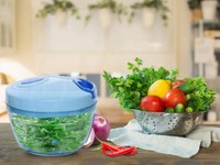 ESPINHO String Mini Handy Manual Vegetable Chopper & Cutter, 350ml, Sky Blue