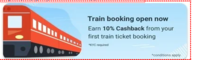 Get 10% Cashback upto 100₹ on 1st Train Ticket Booking on Truebalance App