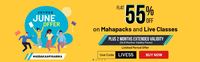 Flat 55% OFF On Mahapacks & Live Class + Extended 2 Months Validity