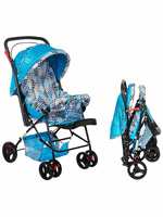 Mee Mee Baby Pram with Adjustable Seating Positions and Reversible Handle (Light Blue Multi)

