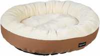 AmazonBasics Round Bolster Pet Dog Bed - 20 x 6 Inches, Brown