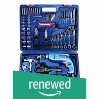 (Renewed) Bosch Mechanic Kit GSB 550-Watt Impact Drill Kit (Blue Range, 122-Pieces)