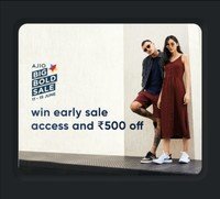 Cred-Ajio || Get Big Bold Sale Early Access and 500 rs off (on minimum ₹1990) || Burn 5k Cred coins || 