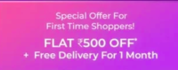 Flat 500₹ off on 1st Order + Free Delivery for 1 month for New Myntra Users 