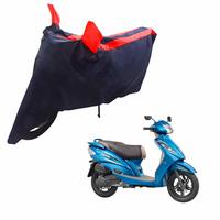 Mototrance - Sporty Arc Blue Red Bike Body Cover for TVS Wego