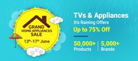 Flipkart Grand Home Appliance sale ( 13th - 17th June ) 10% discount on Citi and ICICI bank credit & Debit card & EMI Trans
