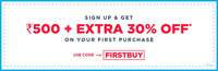 Ajio Grab the Sale Offer - Get Rs.500 + Extra 30% Off On your first Order