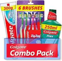 43% Off On Colgate Active Salt Combo 6 Brushes, Mouthwash, Toothpaste  (3 Items in the set)