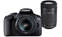 Canon EOS 1500D 24.1MP DSLR Camera  with 18-55 and 55-250mm is II Lens, 16GB Card and Carry Case
