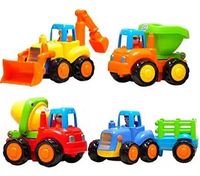 MeeMee Unbreakable Automobile Car Toy Set For Children Kids Toys Construction Team Set Of 4