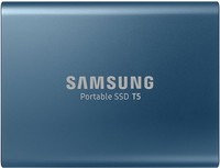 [Back Again] Samsung T5 500GB USB 3.1 Gen 2 (10Gbps, Type-C) External Solid State Drive (Portable SSD) Alluring Blue (MU-PA500B)