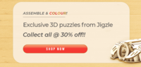 30% off on 3D Puzzles from Jigzle