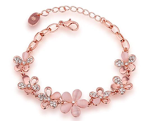 Flat 92% 0ff - Women Rose Gold Plated Crystal Bracelet Bangle Jewellery for Girls and Women 