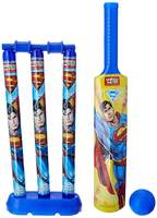 Superman Mini Cricket Set with 1 Plastic Bat and Ball, 3 Wickets, Base and Bail@ 174