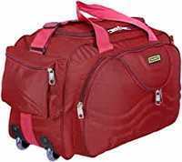 Nice Line Maroon Polyester 40 litres Inch Travel Duffle Bag/Trolley Bag/Cabin Luggage
 At Upto 81% Off