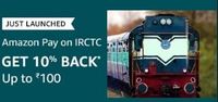 Trains launch offer( in Amazon)- Get 10% back up to Rs. 100 Valid till June 30 (once per customer)