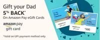 get 5% cashback upto 50 on Amazon pay gift card