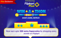 Flipkart Plus Win-a-thon: Now Earn Upto 300 Extra Supercoins By Shopping Every Month On Flipkart