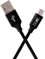 boAt Micro USB 100 1 m Micro USB Cable  (Compatible with Mobile, Black, One Cable)