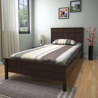home by Nilkamal Cipher Solid Wood Single Bed  (Finish Color - Espresso) + HDFC Offer 