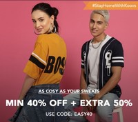 Min 40% off + EXTRA 50% Off On Men's And Women's Apparel