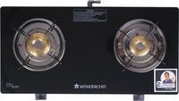 [Buy More Save More] Wonderchef Ruby Black 2 Burner Glass Glass Manual Gas Stove + 3 Ambrane Cable @ ₹1781 