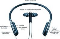 Samsung U Flex in-Ear Bluetooth Headphones with Mic (Blue)